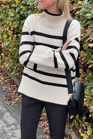 Fanning Stripe Sweater Sand Neo Noir