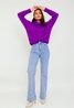 Wide Sleeve Turtleneck Sweater Purple Orla Antwerp