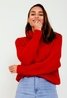 Wide Sleeve Turtleneck Sweater Dark Red Orla Antwerp