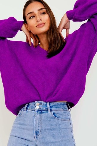 V-Neck Sweater Purple Orla Antwerp
