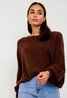 Round Neck Relaxed Sweater Brown Orla Antwerp
