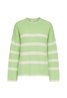 Slfbloomie Striped Sweater Green Selected Femme
