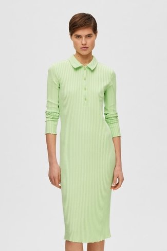 Slfwilma Dress Green Selected Femme