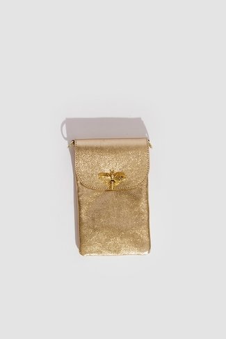 Metallic Dragonfly Phone Bag Gold Sweet Like You