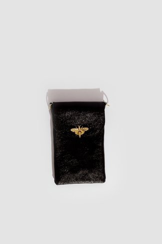 Metallic Dragonfly Phone Bag Black Sweet Like You