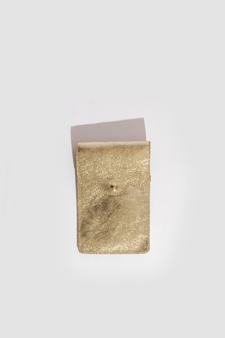 Metallic Scalloped Phone Bag Gold Sweet Like You