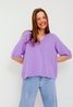 Short Sleeved V-Neck Sweater Lilac Sweet Like You