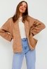 Satin Quilted Jacket Camel Sweet Like You