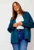 Satin Quilted Jacket Petrol Sweet Like You