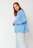 Satin Quilted Jacket Light Blue Sweet Like You