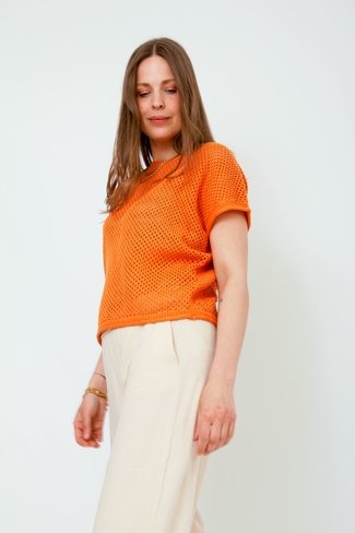 Knitted Babs Top Orange Ydence