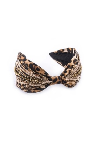 Leopard Headband Gold NamJosh