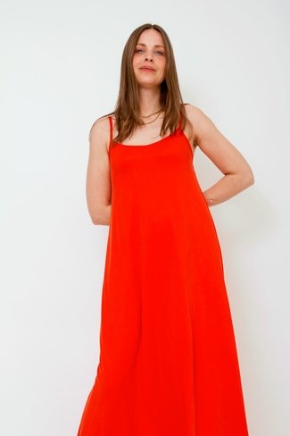Sade Maxi Dress Coral/ Orange Ydence