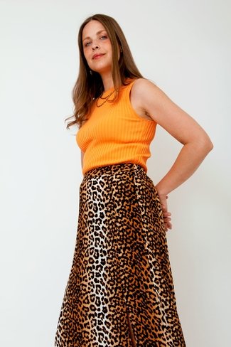 Yasleonora Leopard Skirt Mix YAS
