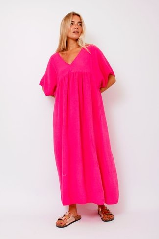 V-neck Tetra Dress Pink Sweet Like You