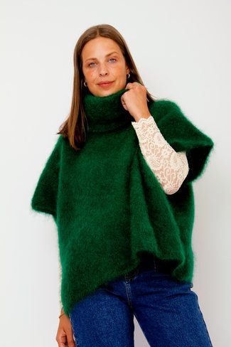 Mohair Turtleneck Sweater Green Sweet Like You