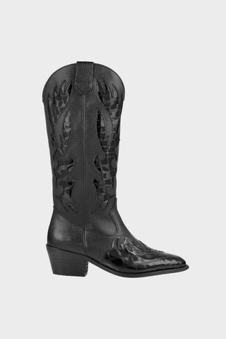 Regina Croco Boots Black DWRS