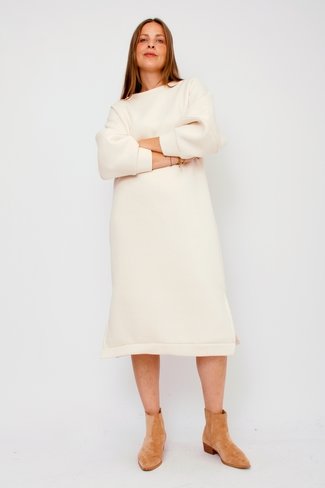 Relaxed Sweater Dress Cream Sweet Like You