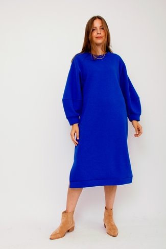 Relaxed Sweater Dress Blue Sweet Like You