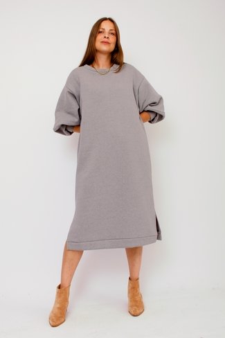 Relaxed Sweater Dress Grey Sweet Like You