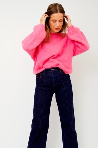Soft Puff Sleeve Sweater Pink Sweet Like You
