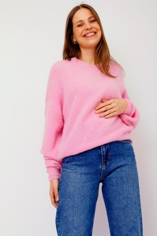 Louise V-Neck Sweater Light Pink Sweet Like You