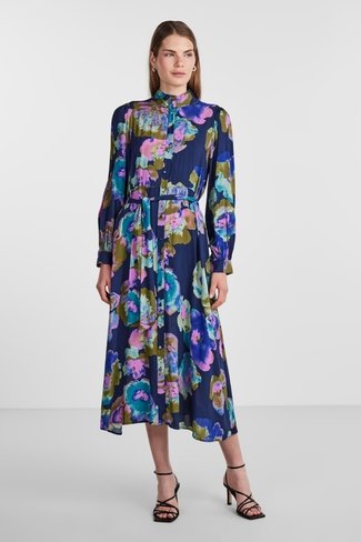 Yasmolly Floral Maxi Dress Deep Blue Molly Print YAS
