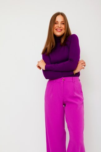 Amelia Rollneck Sweater Purple Sweet Like You