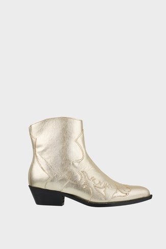 Monkey Ankle Boots Metallic Champagne Gold DWRS