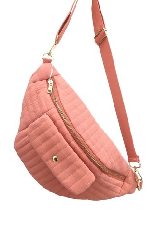 Quilted Fanny Pocket Bag Peach Sweet Like You