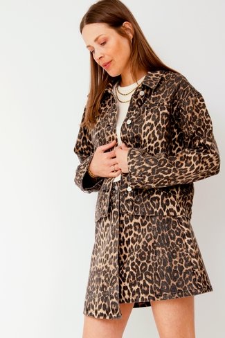 Emilia Leopard Jacket Brown Neo Noir