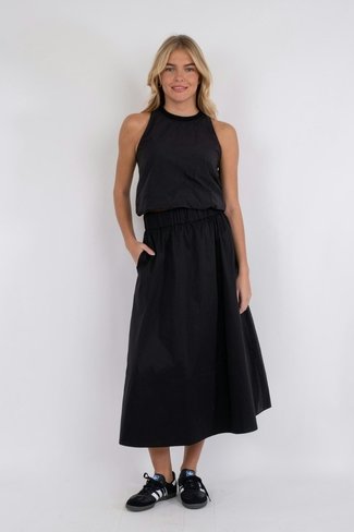 Yara Poplin Skirt Black Neo Noir