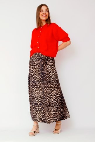 Yara Long Skirt Leopard Neo Noir