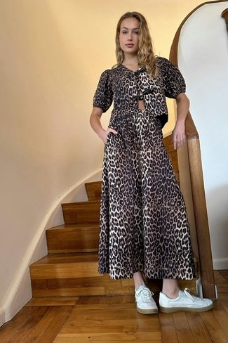 Yara Long Skirt Leopard Neo Noir