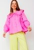 Wide Collar Blouse Pink Sweet Like You