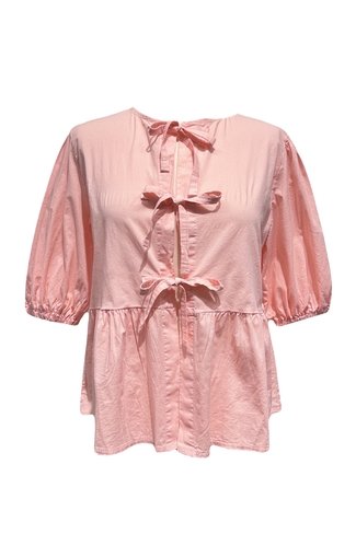 Bow Blouse Pink Sweet Like You