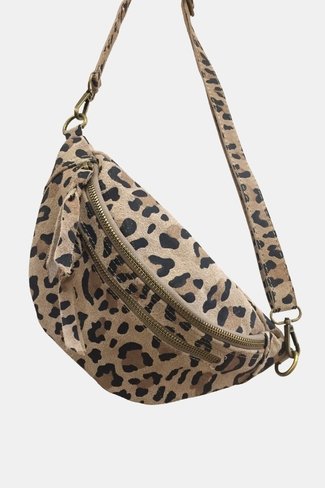 Leopard Zipper Fanny Pack Bag Brown Sweet Like You